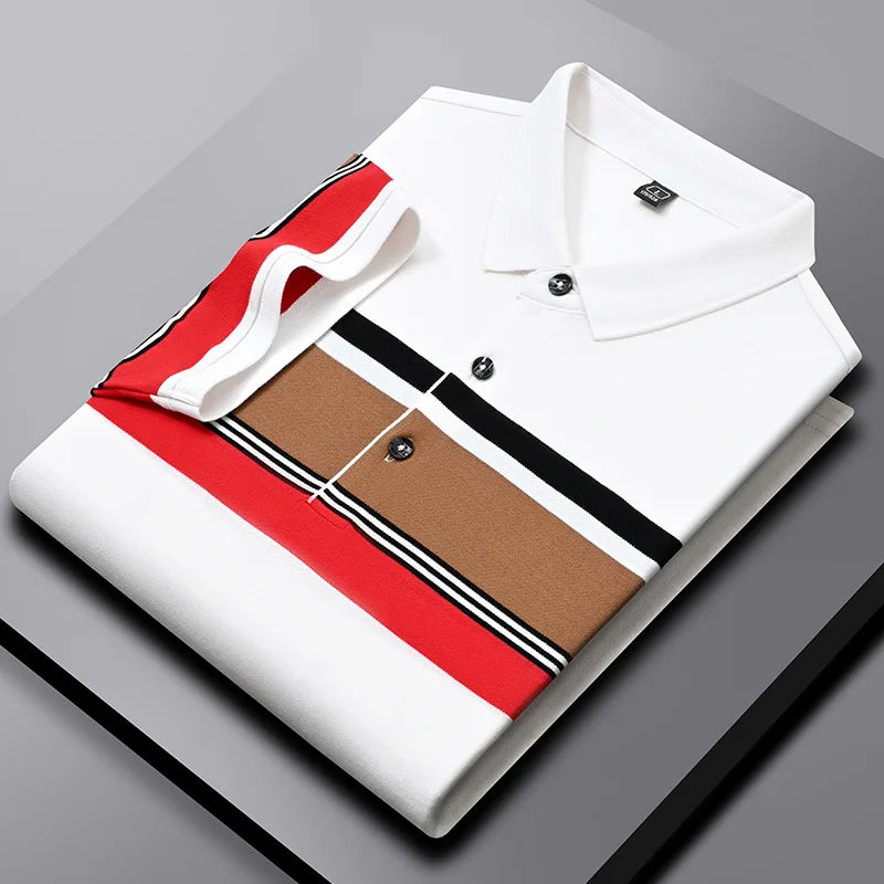 Camisa Polo Masculina Romenzi Prestige RZ081, feita em algodão e poliéster, com design clássico e respirável, ideal para várias ocasiões.