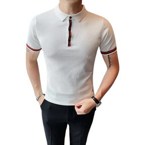 Camisa Polo Masculina Romenzi Puzzle RZ076 com tecido premium, costuras reforçadas e design moderno para conforto e estilo em todas as ocasiões.