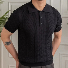 Camisa Polo Masculina Romenzi Valencia RZ631 em detalhe, polo sofisticada em materiais de alta qualidade que oferece conforto, durabilidade e estilo elegante.
