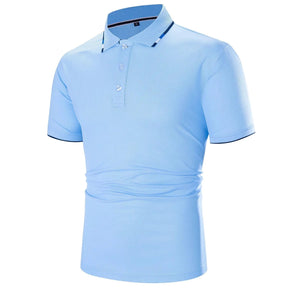 Camisa Polo Masculina Romenzi Venture RZ632 em detalhe, polo sofisticada em tecido premium que oferece conforto, durabilidade e estilo elegante.