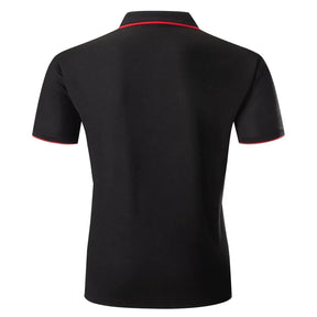 Camisa Polo Masculina Romenzi Venture RZ632 em detalhe, polo sofisticada em tecido premium que oferece conforto, durabilidade e estilo elegante.