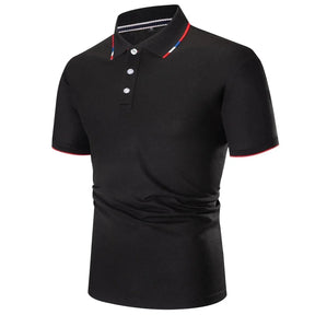 Camisa Polo Masculina Romenzi Venture RZ632 em detalhe, polo sofisticada em tecido premium que oferece conforto, durabilidade e estilo elegante.
