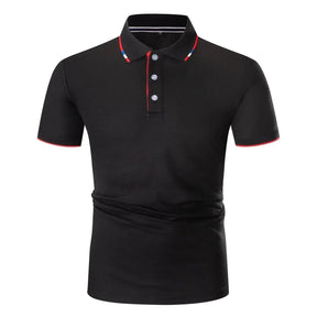 Camisa Polo Masculina Romenzi Venture RZ632 em detalhe, polo sofisticada em tecido premium que oferece conforto, durabilidade e estilo elegante.