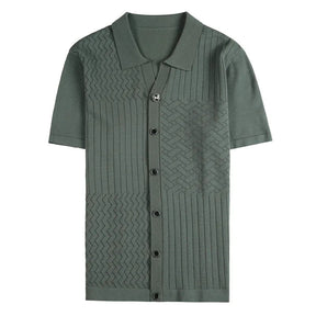 Camisa Polo Masculina Romenzi Vintage RZ633 em destaque, peça em algodão e poliéster que combina estilo clássico, conforto e elegância contemporânea.
