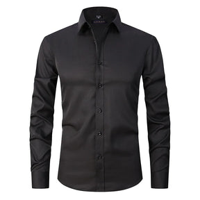 Camisa Social de Algodão Masculina Romenzi RZ083, slim fit, leve e elegante, ideal para ambientes profissionais e eventos formais.