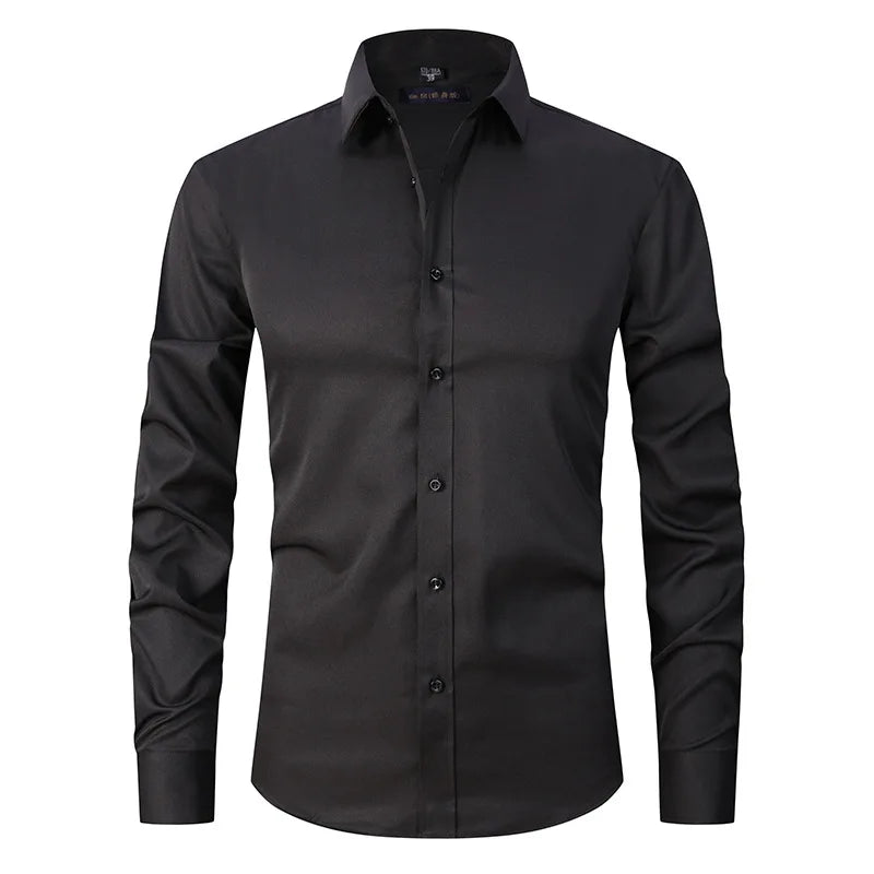 Camisa Social de Algodão Masculina Romenzi RZ083, slim fit, leve e elegante, ideal para ambientes profissionais e eventos formais.