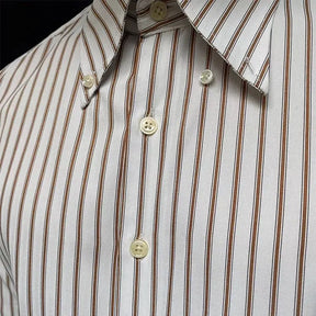 Camisa Social Listrada de Algodão Masculina Romenzi RZ085