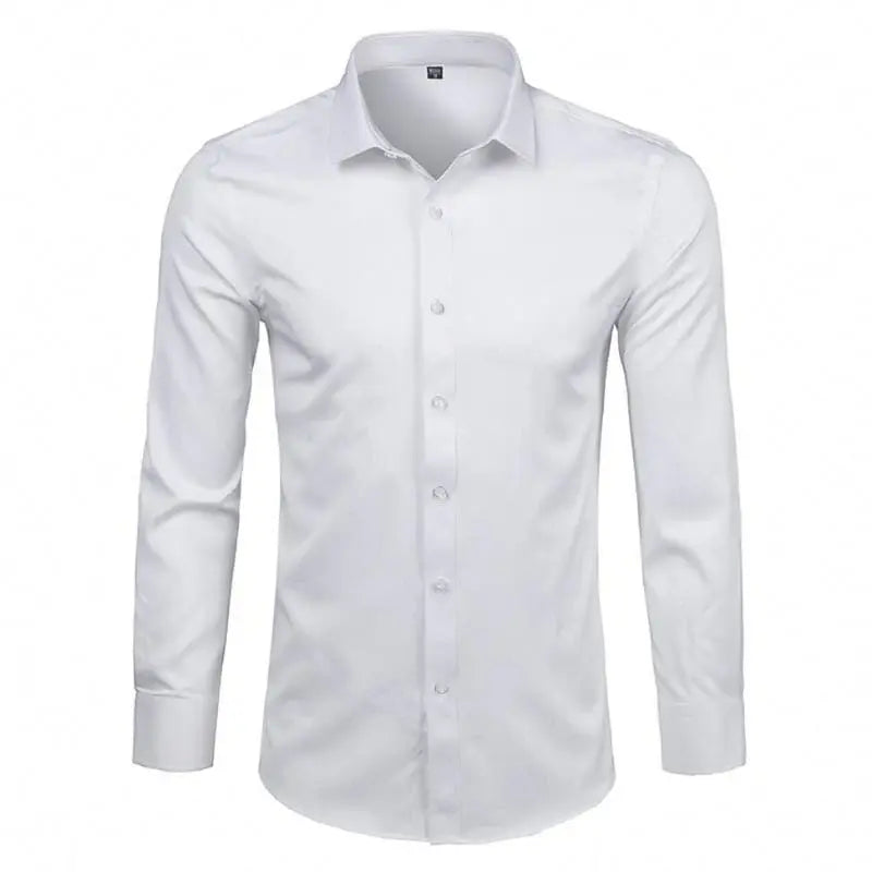 Camisa Social Masculina Romenzi RZ011 com design elegante e confortável, perfeita para o trabalho e eventos formais.