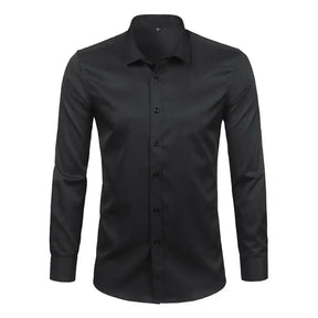 Camisa Social Masculina Romenzi RZ011 com design elegante e confortável, perfeita para o trabalho e eventos formais.