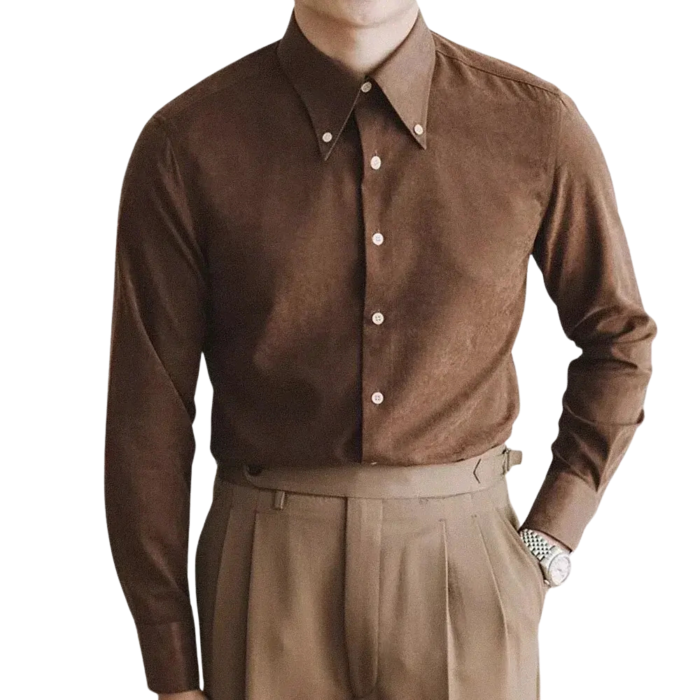 Camisa Social Masculina Romenzi Torino RZ088, feita com materiais premium, caimento impecável e detalhes refinados. Ideal para negócios e eventos elegantes.