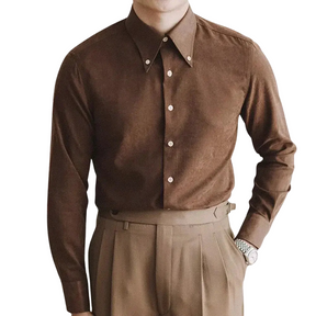 Camisa Social Masculina Romenzi Torino RZ088, feita com materiais premium, caimento impecável e detalhes refinados. Ideal para negócios e eventos elegantes.