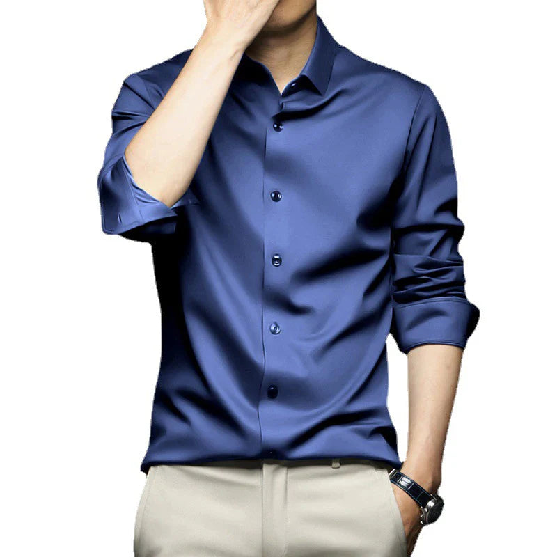 Camisa Social Masculina Spectre Romenzi RZ014 com tecido confortável e design elegante para combinar com diversas ocasiões.