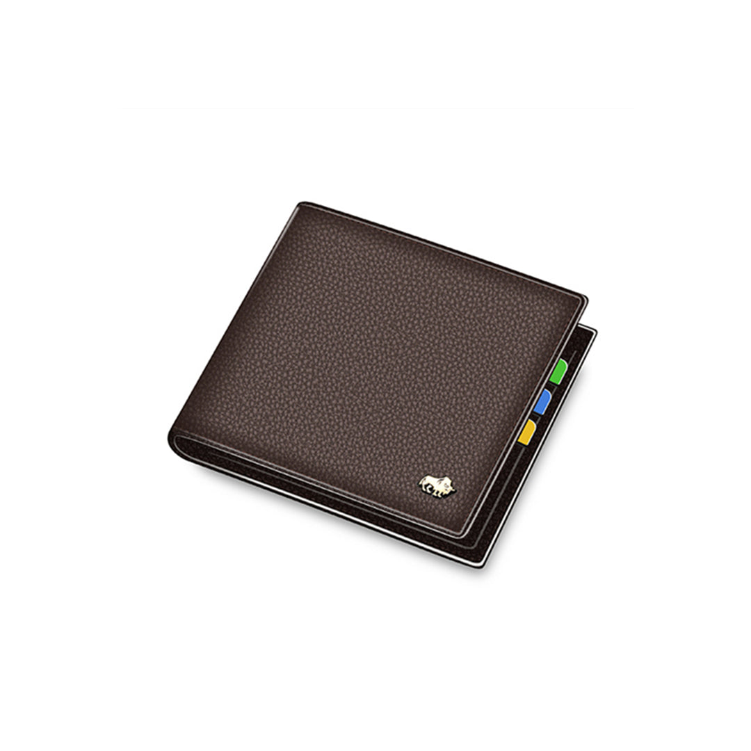 Carteira Masculina de Couro Romenzi RZ487 com acabamento premium, RFID, couro legítimo e compartimentos para cartões, CNH e documentos.