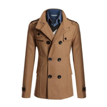 Casaco Masculino Abotoamento Duplo Romenzi Hester RZ128 feito com tecido premium, fecho trespassado e design elegante para conforto e estilo.