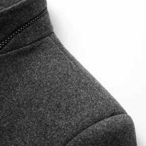 Casaco Masculino Grife Romenzi RZ121 em lã premium com design sofisticado e gola alta