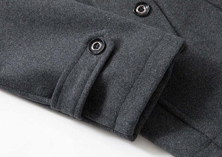 Casaco Masculino Grife Romenzi RZ124 em lã premium com design elegante, parte interna removível e corte sofisticado, perfeito para qualquer ocasião.