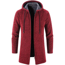 Casaco Masculino Longo com Capuz Romenzi RZ325, tecido premium, design exclusivo, antialérgico, confortável e resistente, ideal para looks formais e casuais.