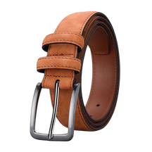 Cinto Masculino de Couro Romenzi Vigor RZ461 feito à mão em couro legítimo, estilo retrô, ideal para looks clássicos com toque refinado.