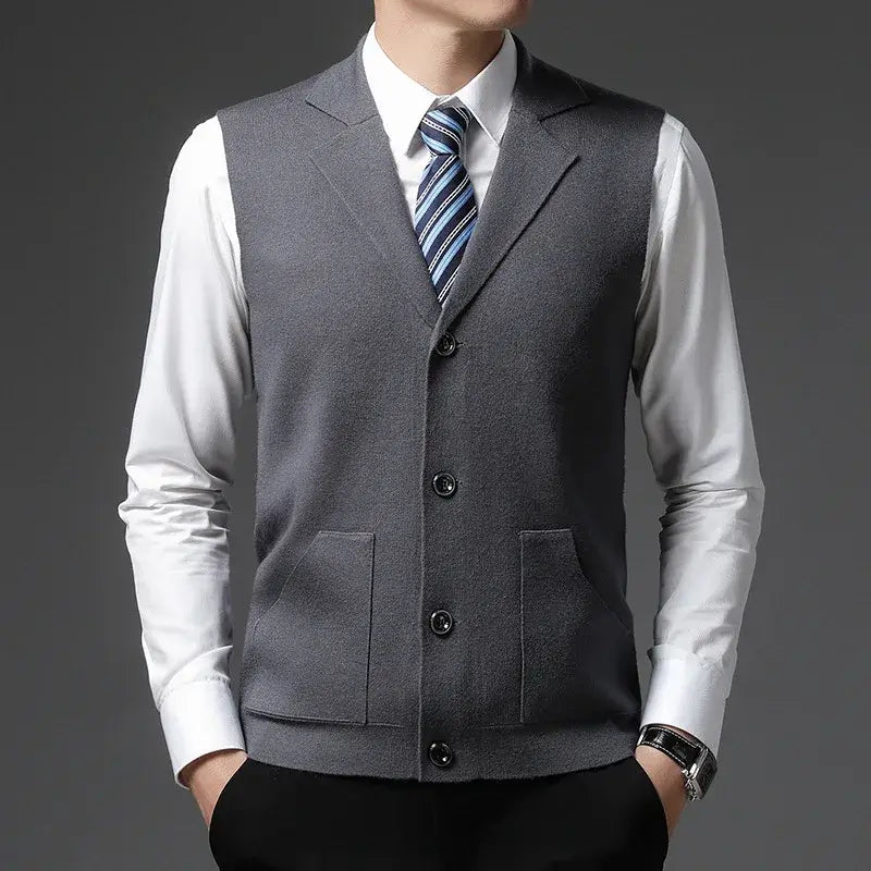 Colete Masculino Social Classic Romenzi RZ660 em detalhe, peça social sofisticada e resistente, ideal para compor visuais masculinos elegantes e formais.