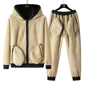Imagem do Conjunto Moletom de Lã Masculino Romenzi RZ100 em lã premium, design exclusivo, costuras reforçadas e textura aconchegante.