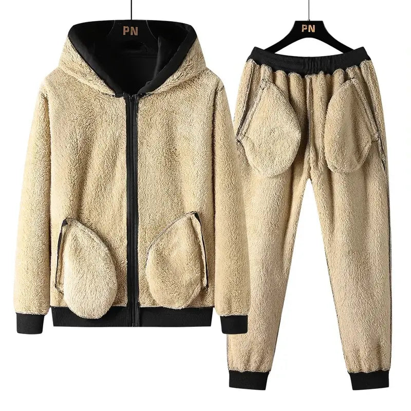 Imagem do Conjunto Moletom de Lã Masculino Romenzi RZ100 em lã premium, design exclusivo, costuras reforçadas e textura aconchegante.