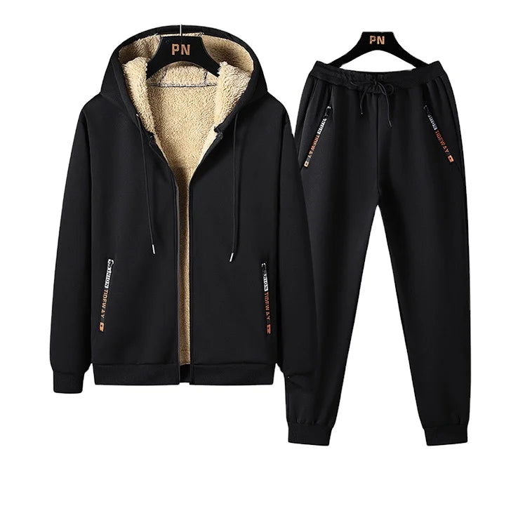 Imagem do Conjunto Moletom de Lã Masculino Romenzi RZ100 em lã premium, design exclusivo, costuras reforçadas e textura aconchegante.