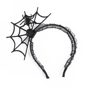 Fantasia Infantil Aranhinha Encantada com vestido e arquinho, feita em poliéster, nylon e voile de alta qualidade, ideal para festas e brincadeiras.
