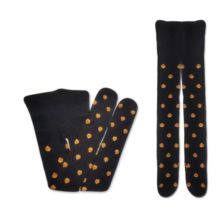 Fantasia Infantil Bruxinha Halloween com vestido, meia-calça e chapéu, feita em poliéster, voil, malha, algodão e nylon, ideal para festas e diversão.