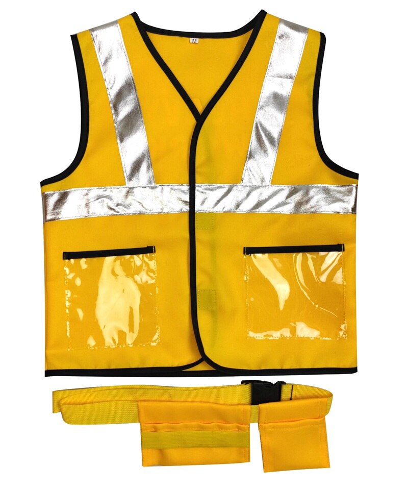 Fantasia Infantil Engenheiro Civil com jaqueta temática e capacete, feita com materiais de qualidade, perfeita para festas, brincadeiras e diversão.