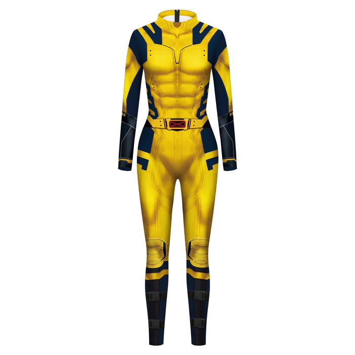 Fantasia Infantil Herói Amarelo com Garras com macacão em poliéster de qualidade, perfeita para festas, eventos e brincadeiras cheias de ação.