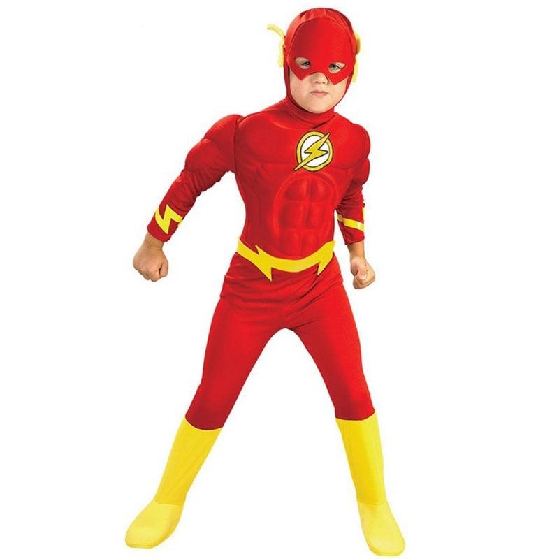 Fantasia Infantil Herói da Super Velocidade com roupa e máscara em poliéster de alta qualidade, perfeita para festas, brincadeiras e aventuras.