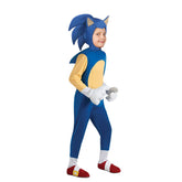 Fantasia Infantil Personagem Corredor Azul com roupa, luvas e parte de cima em poliéster, perfeita para festas, eventos e brincadeiras temáticas.