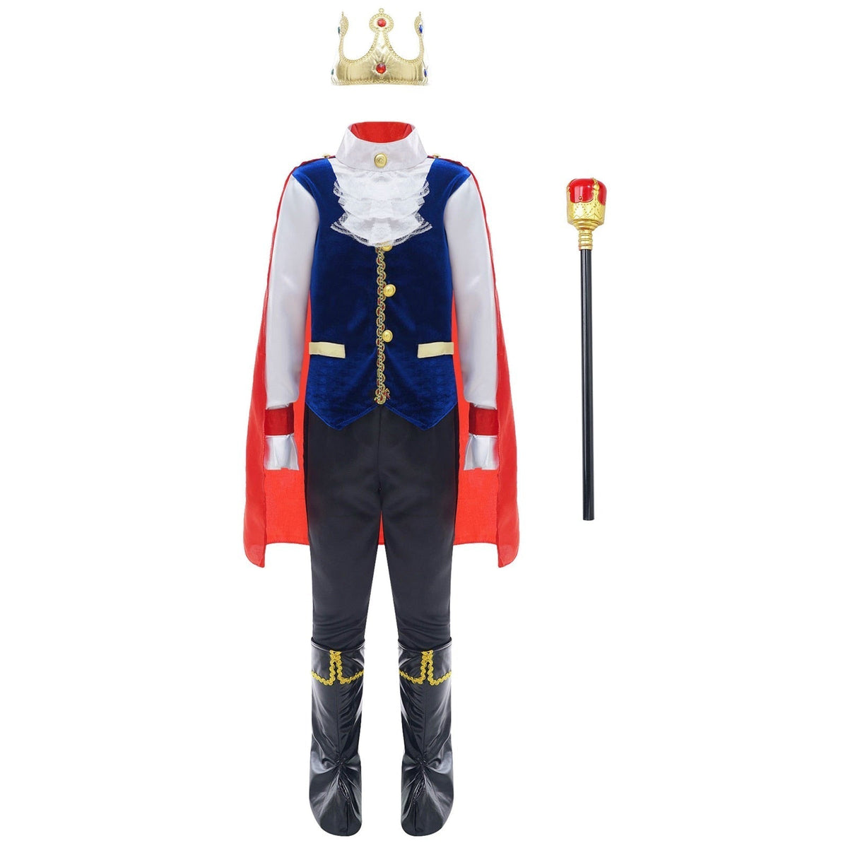 Fantasia Príncipe Luxo com design elegante e materiais de qualidade, ideal para festas, apresentações escolares e brincadeiras cheias de imaginação.