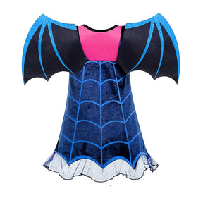Fantasia Infantil Vestido Vampira com vestido e tiara em poliéster leve e macio, perfeita para festas, brincadeiras e momentos cheios de imaginação.