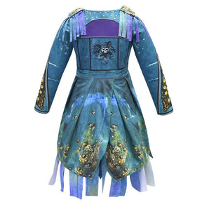 Fantasia Infantil Vilã Encantada com vestido, chapéu e luvas, ideal para festas infantis e brincadeiras cheias de imaginação.