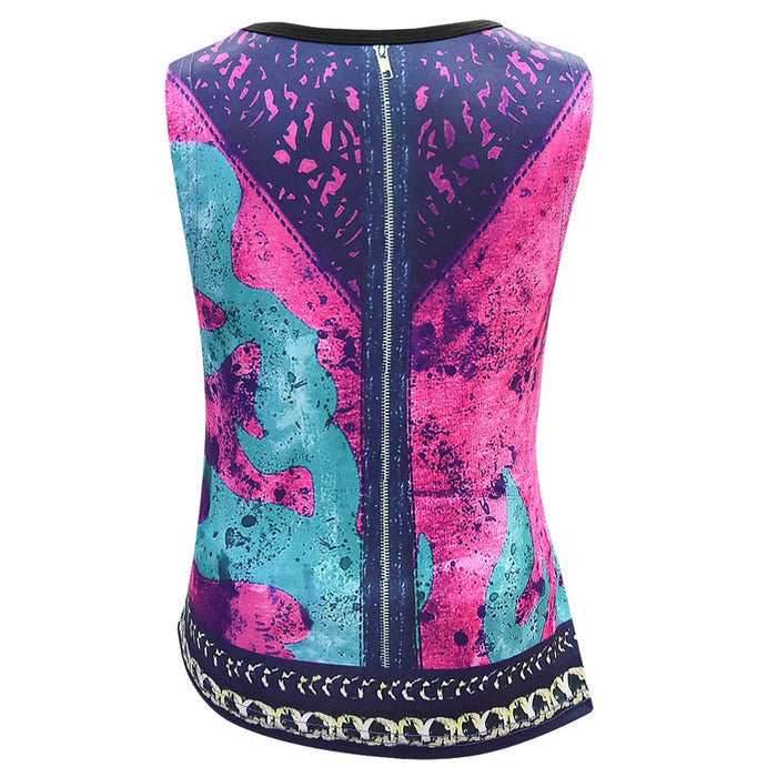 Fantasia Infantil Vilã Fashion Roxa Encantada com jaqueta, camiseta, calça e luvas em poliéster e malha, perfeita para festas e brincadeiras criativas.
