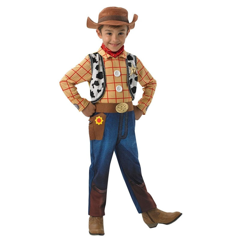 Fantasia Infantil Xerife do Velho Oeste com camisa, calça e chapéu, ideal para festas, eventos escolares e brincadeiras inspiradas no faroeste.