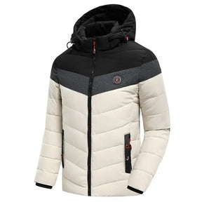 Jaqueta Masculina Antarctica Romenzi RZ199 com forro acolchoado, capuz removível e proteção contra frio e chuva.