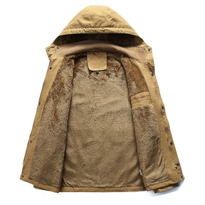 Jaqueta Masculina Cargo Stiff Romenzi RZ212 com forro acolchoado, design resistente e zíper durável. Elegância e funcionalidade para dias frios.