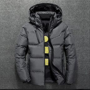 Jaqueta Masculina Puffer Bulky Romenzi RZ189 com isolamento térmico, durabilidade e estilo moderno.
