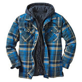 Jaqueta Masculina Xadrez Padded Romenzi RZ211 com design moderno, forro acolchoado, tecido resistente e zíper durável. Ideal para conforto e estilo.