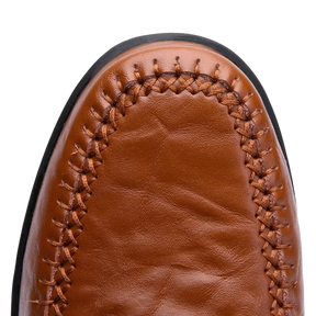 Mocassim Masculino Cannes Romenzi RZ731 em detalhe, calçado premium com design sofisticado, resistente e elegante para looks casuais ou sociais.