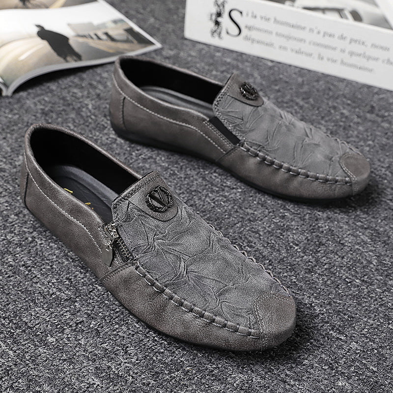 Mocassim Masculino Elegance Romenzi RZ733 em detalhe, calçado premium sofisticado e resistente, ideal para looks casuais e sociais com autenticidade.
