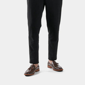 Mocassim Masculino Palermo Romenzi RZ742 em detalhe, calçado premium sofisticado, resistente e elegante, ideal para ocasiões casuais ou formais.