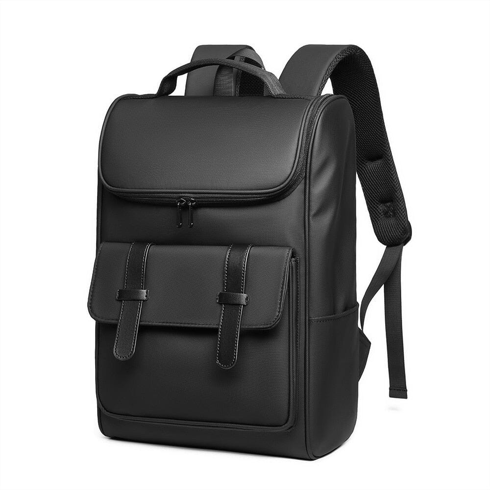 Mochila Casual London Romenzi RZ958 em detalhe, modelo impermeável com compartimento para notebook 15,6' e design ergonômico confortável.