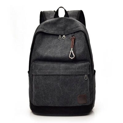 Mochila de Lona Dida Bear Romenzi RZ961 em detalhe, peça resistente em lona premium, com design casual e capacidade versátil de 20 a 35 litros.