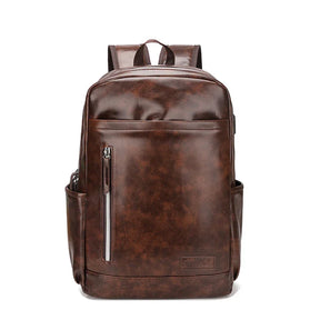 Mochila Executiva em Couro Romenzi Venice RZ068 com design sofisticado e compartimentos para notebooks e itens pessoais.