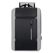 Mochila Executiva Improve Romenzi RZ963 em detalhe, peça moderna em Oxford impermeável, com porta USB e espaço para notebook 15' e tablet.