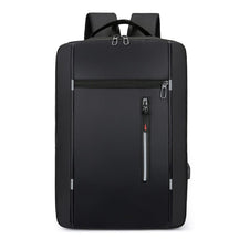 Mochila Executiva Improve Romenzi RZ963 em detalhe, peça moderna em Oxford impermeável, com porta USB e espaço para notebook 15' e tablet.