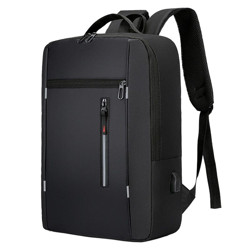 Mochila Executiva Improve Romenzi RZ963 em detalhe, peça moderna em Oxford impermeável, com porta USB e espaço para notebook 15' e tablet.